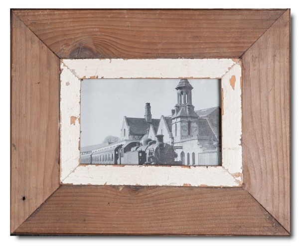 Fotorahmen aus recycletem Holz für Bildgröße 14,8 x 10,5 cm