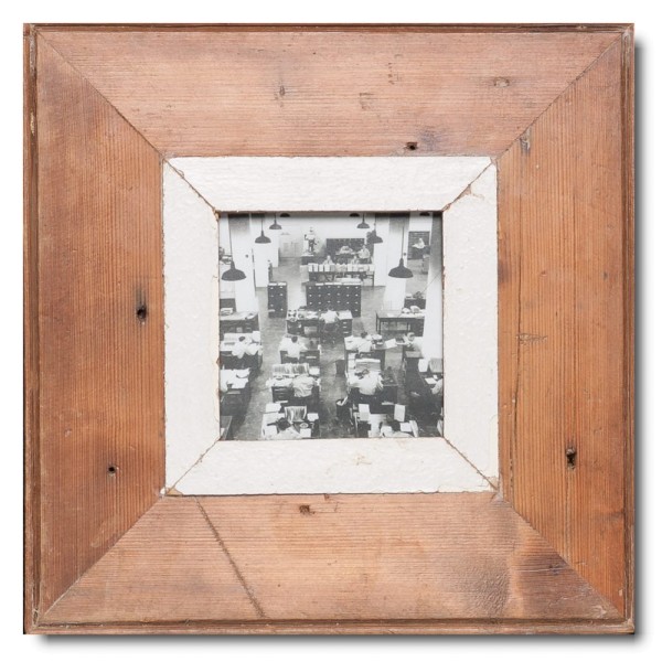 Square rustic timber frame for photo format 10,5 x 10,5 cm