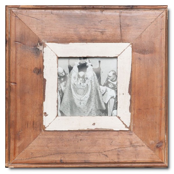 Square reclaimed wood photo frame